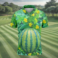 Funny Watermelon Belly Illusion Golf Polo Shirt, Mens Golf Polo, Hawaiian Golf Shirt