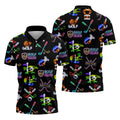 Neon Golf Clubs Men's Golf Polo Shirt, Funny Golf Shirt, Dad Golf Gift, Christmas Golf Gift