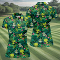 UFO and Alien Tropical Forest Hawaiian Golf Polo, Golf Tops For Women, Golfing Apparel