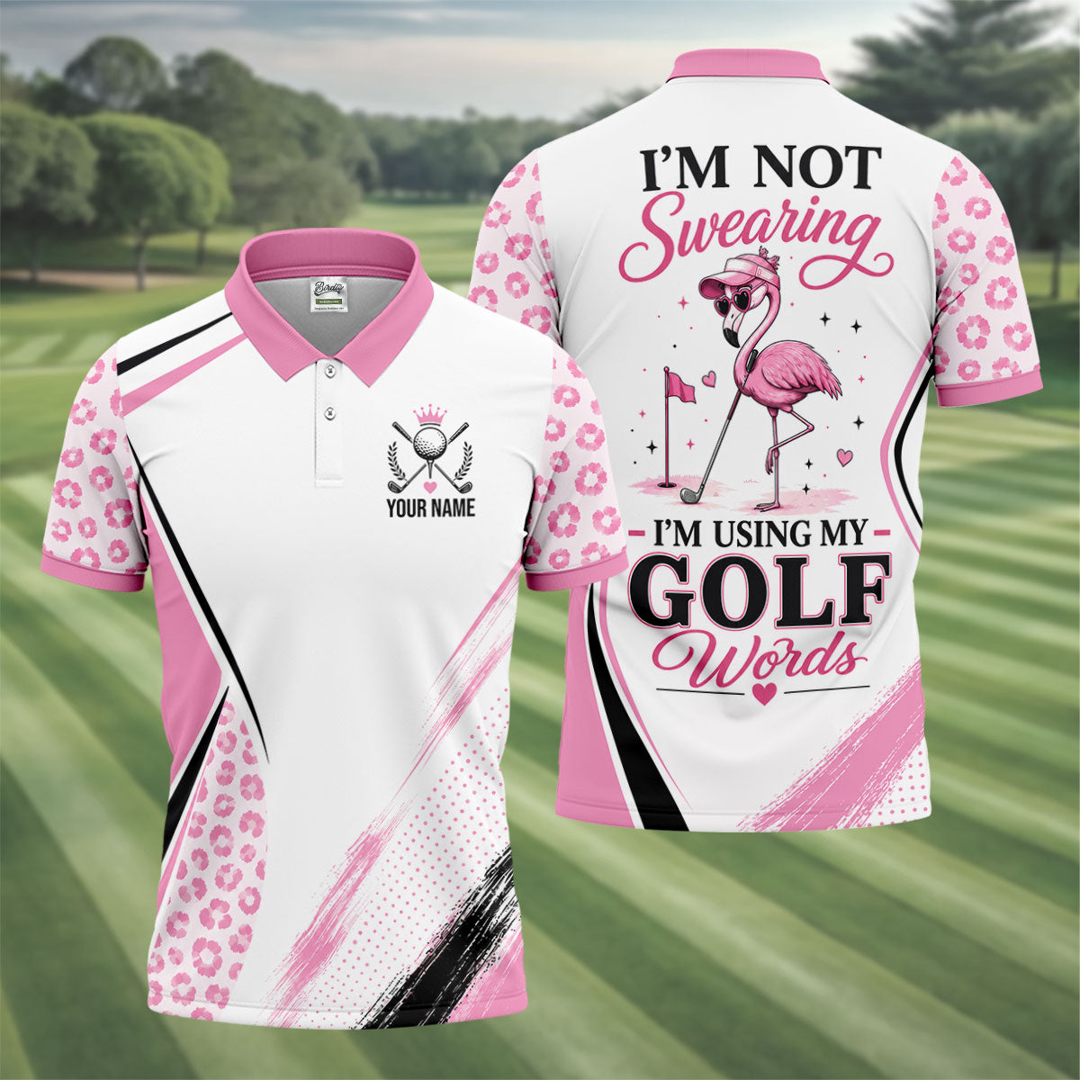 Custom I'm Not Swearing I'm Using My Golf Words Golf Shirt, Mens Golf Polo, Golf Shirts For Men
