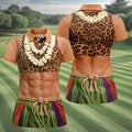 Hawaiian Hula Costume Muscle Polo Shirt, Women's Summer Shirts, Funny Shirts For Women