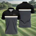 Best Dad By Par Black And Grey Dad Golf Shirt, Father's Day Golf Gift, Polo Shirts For Men