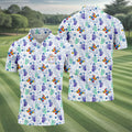 Autism Awareness Colors Puzzles Butterfly Floral Golf Shirt, Golf Tops For Men, Golf Shirts For Men