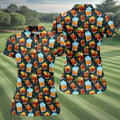 Summer Cocktail Pattern Hawaiian Golf Shirt, Golf Polo For Women, Women's Golf Apparel