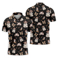 Coquette Halloween Cowboy Ghost Black Fun Golf Shirts For Men, Polo Shirts For Men, Golfing Apparel