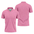 Funny Stick Figure Men's Golf Shirt, Pink Golf Shirt, Golf Shirts For Men, Fun Golf Shirt For Men