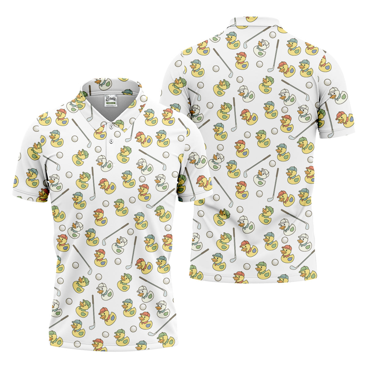 Rubber Duck Mens Funny Golf Shirts, Fun Men's Golf Polos, Hawaiian Golf Shirts, Golfing Apparel