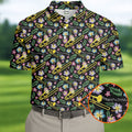 Trombones Floral Tropical Vibe Golf Tops For Men, Polo Shirts For Men, Golf Shirts For Men