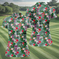 Tropical Disc Golf Basket Floral Polo Shirt, Golf Shirts For Women, Women’s Golf Polo