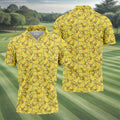 Cute Yellow Rubber Duck Pattern Golf Shirt, Hawaiian Golf Shirt, Mens Golf Shirts, Golf Apparel For Men
