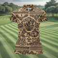 Polynesian Tribal Hawaiian Golf Shirt, Golf Shirts For Women, Women's Golf Apparel