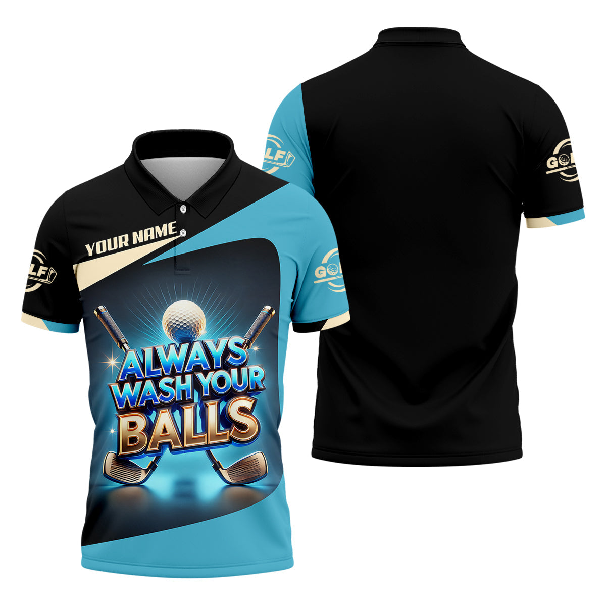 Always Wash Your Balls Custom Golf Shirts, Mens Golf Gift, Funny Golf Shirt