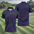 Naughty Position Adult Humor Rainbow Effect Men's Golf Polo Shirts, Golf Gift For Men, Golf Shirts For Men