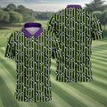 Beetle Stripe Snake Halloween Golf Polo Shirt for Men, Golf Polo Shirts For Men, Printed Golf Shirts
