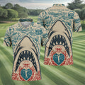 Vintage Shark Jaw Tattoo Art Golf Polo Shirt, Golf Shirts For Men, Printed Golf Shirts