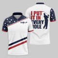 I Put It in Every Hole Mens Golf Polo Shirt, Mens Golf Gift, Funny Golf Shirt, America 250 Anniversary Golf Shirt