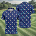 Funny Raccoon Tropical Golf Pattern Polo Shirt, Men's Golf Shirt, Golf Apparel For Men