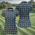 Funny Scissors Pattern Golf Polo Shirt, Golf Shirts For Women, Women's Golf Apparel