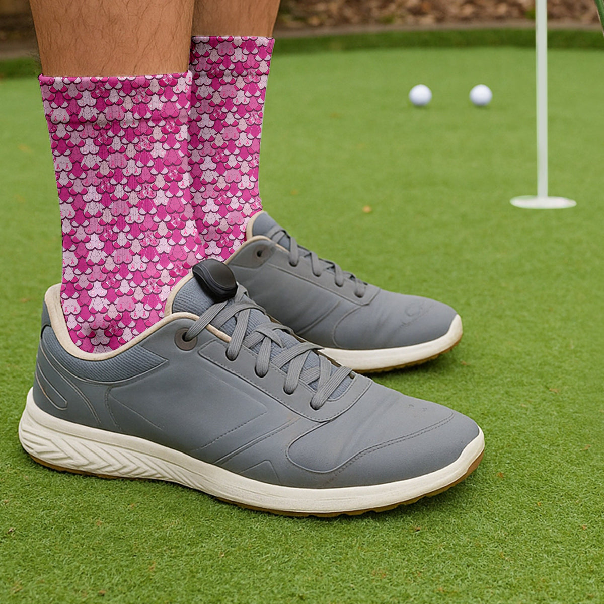 Funny Pink Golf Socks, Golf Socks For Men, Golf Socks For Women, Christmas Golf Gift