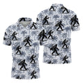 Funny Bigfoot Golf Hawaiian Shirt, Tropical Golf Shirts, Mens Golf Polo Shirts, Cool Golf Gifts