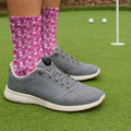 Pink Breast Cancer Men's Golf Shirt With Socks Free, Breast Cancer Awareness Gift