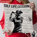 Golf Life Lessons Pillow, Golf Decor, Sports Themed Bedroom Decor
