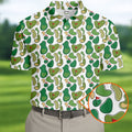 Mini Golf Course Seamless Pattern Men's Golf Polo Shirts, Performance Golf Polos, Golf Shirts For Men
