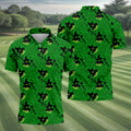 Green Witch Bubble Pattern Halloween Polo Shirt, Polo Shirts For Men, Men's Golf Shirt