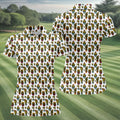 Cute Potted Cactus Pattern Golf Polo Shirt, Ladies Golf Tops, Women's Golf Polo