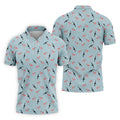 Funny Flamingos Golf Polo Shirt, Golfing Apparel, Mens Golf Gift, Funny Golf Polos