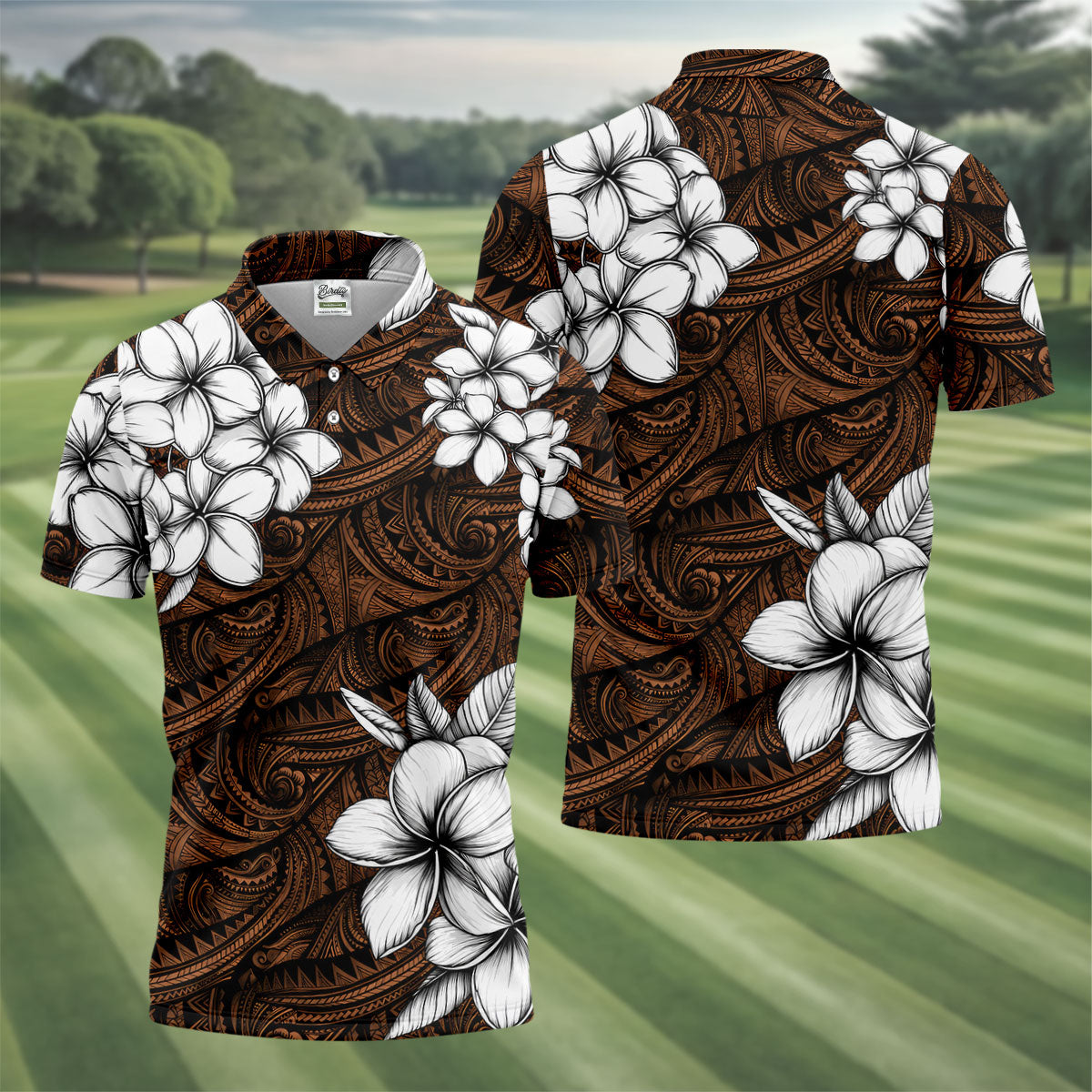 Polynesian Tribal Pattern Hawaiian Golf Shirt, Men's Golf Shirt, Polo Shirts For Men