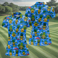 Pineapple Skull Golf Shirt, Tropical Island Volcano Pattern, Golf Shirt For Women