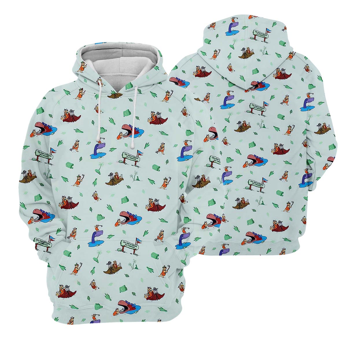 Playful Cartoon Golf Polo Shirt, Golf Gifts For Men, Golf Gift Ideas