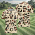 Vintage Hawaiian Pin Up Shark Tattoo Golf Shirt, Hawaiian Golf Shirt, Mens Golf Apparel