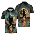 Not All Who Wander Are Lost Funny Bigfoot Men's Golf Polo Shirt, Golfers Gift, Funny Golf Shirt