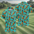 Cool Pineapple Tropical Theme Hawaiian Golf Shirt, Polo Shirts For Men, Golfing Apparel