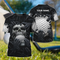 Skull Custom 3D Shirt, Gift For Golfers, Golf Gift For Men