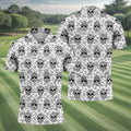 Sugar Skull Paisley Pattern Golf Polo Shirt, Hawaiian Golf Shirt, Golf Polo Shirts For Men