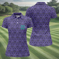 Foolish Mortals Haunted Pattern Golf Polo Shirt, Women's Halloween Shirt, Womens Golf Tops