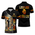 I Was One Under Today Custom Men's Golf Polo Shirt, Funny Skull Golf Shirt, Dad Golf Gift