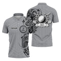 Strike Grey Tribal Tattoo Custom Men's Golf Polo Shirt, Funny Golf Shirt, Dad Golf Gift