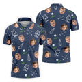 Best Dad By Par Custom Photo Golf Shirt, Fun Golf Shirt, Best Golf Gift For Dad