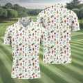 19th Hole Cocktail Drinks Pattern Golf Shirt, Mens Golf Polo, Printed Golf Shirts