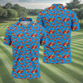 Funny Whack F*ck Comic Golf Ball Blue Polo Shirt, Mens Golf Polo, Golf Apparel For Men
