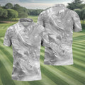 Pastel Gradient Feather Hawaiian Golf Shirt, Golf Tops For Men, Golf Shirts For Men