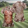 Bloody Stitched Torso Halloween Costume Polo Shirt, Womens Golf Tops, Halloween Golf Shirt