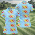 Colorful Popsicle Summer Pattern Golf Shirt, Golf Polo For Women, Printed Golf Shirt