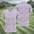 Light Purple Beer Brewing Icons Pattern Polo Shirt, Golf Apparel For Men, Printed Golf Shirts
