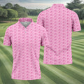 Just Cure It Pink Ribbon Breast Cancer Golf Shirt, Mens Golf Polo, Printed Golf Shirts