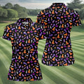 Funny Dirty Black And Purple Halloween Golf Shirt, Funny Golf Shirts Women, Ladies Golf Shirts